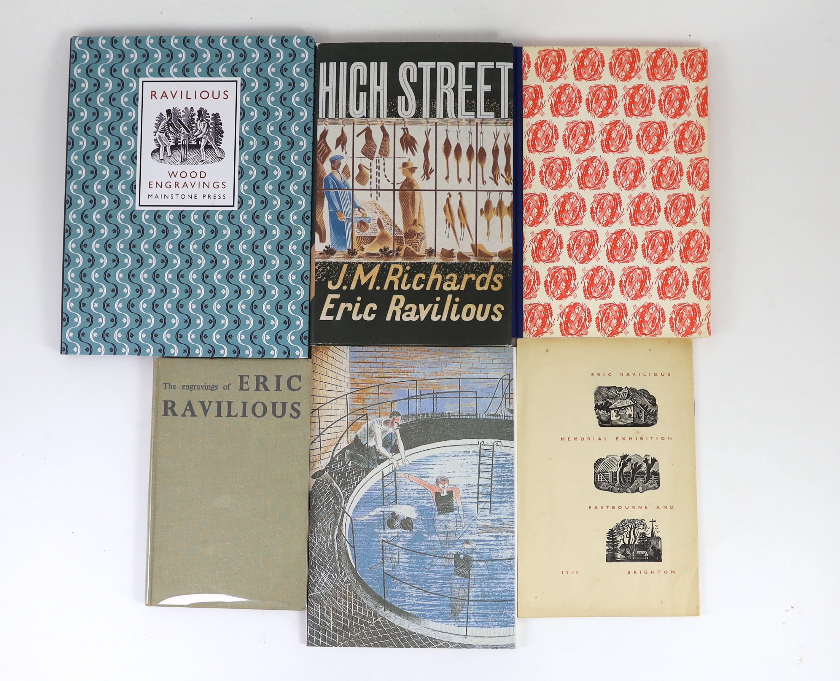 Ravilious, Eric - 14 works, about or Illustrated by:- Ravilious in pictures- (4 monographs, consisting Sussex and the Downs, The War Paintings, A Country Life and A Travelling Artist); Ravilious Submarine, The Mainstone